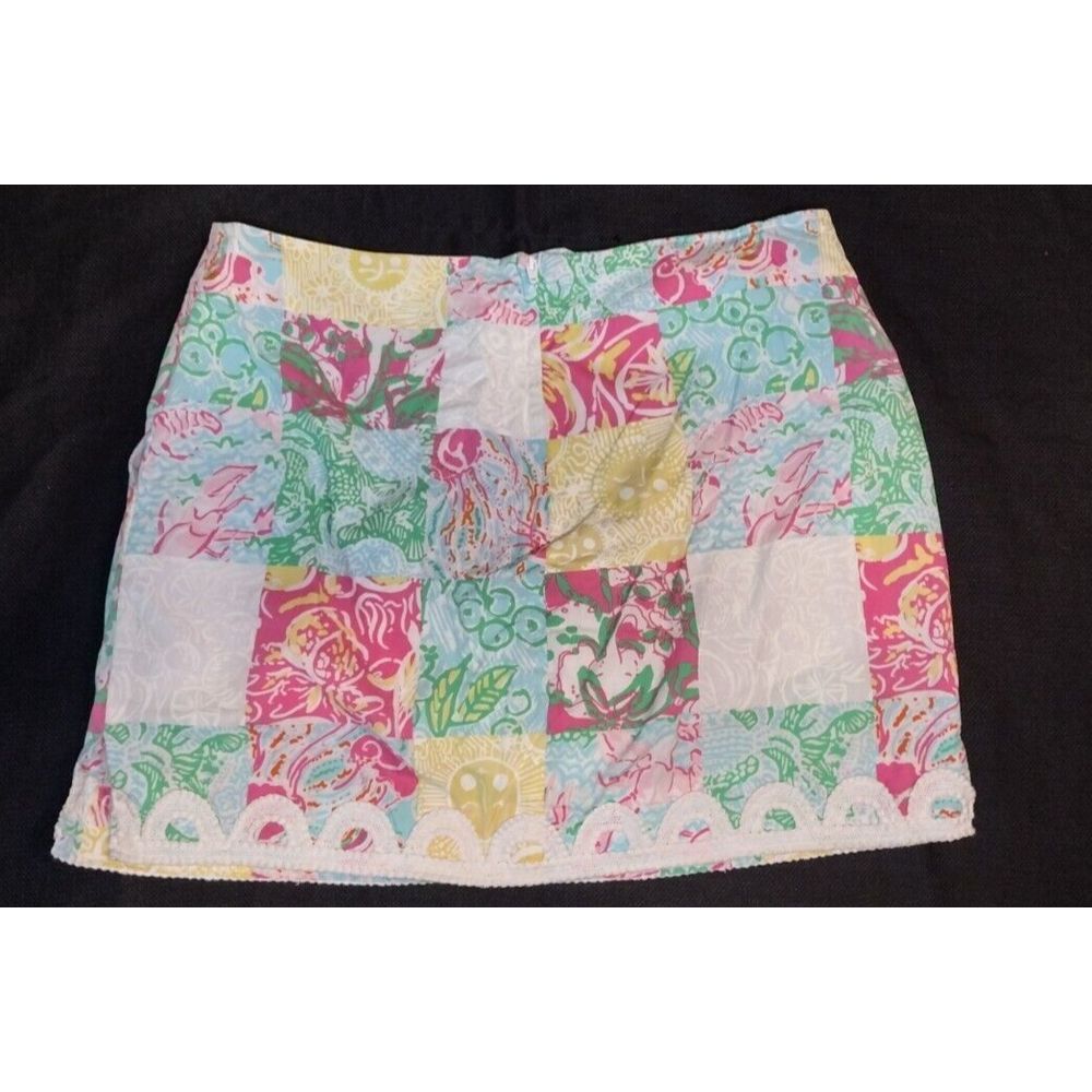 Lilly Pulitzer Marigold Skort Summertime Printed Patch sz 6 Cotton